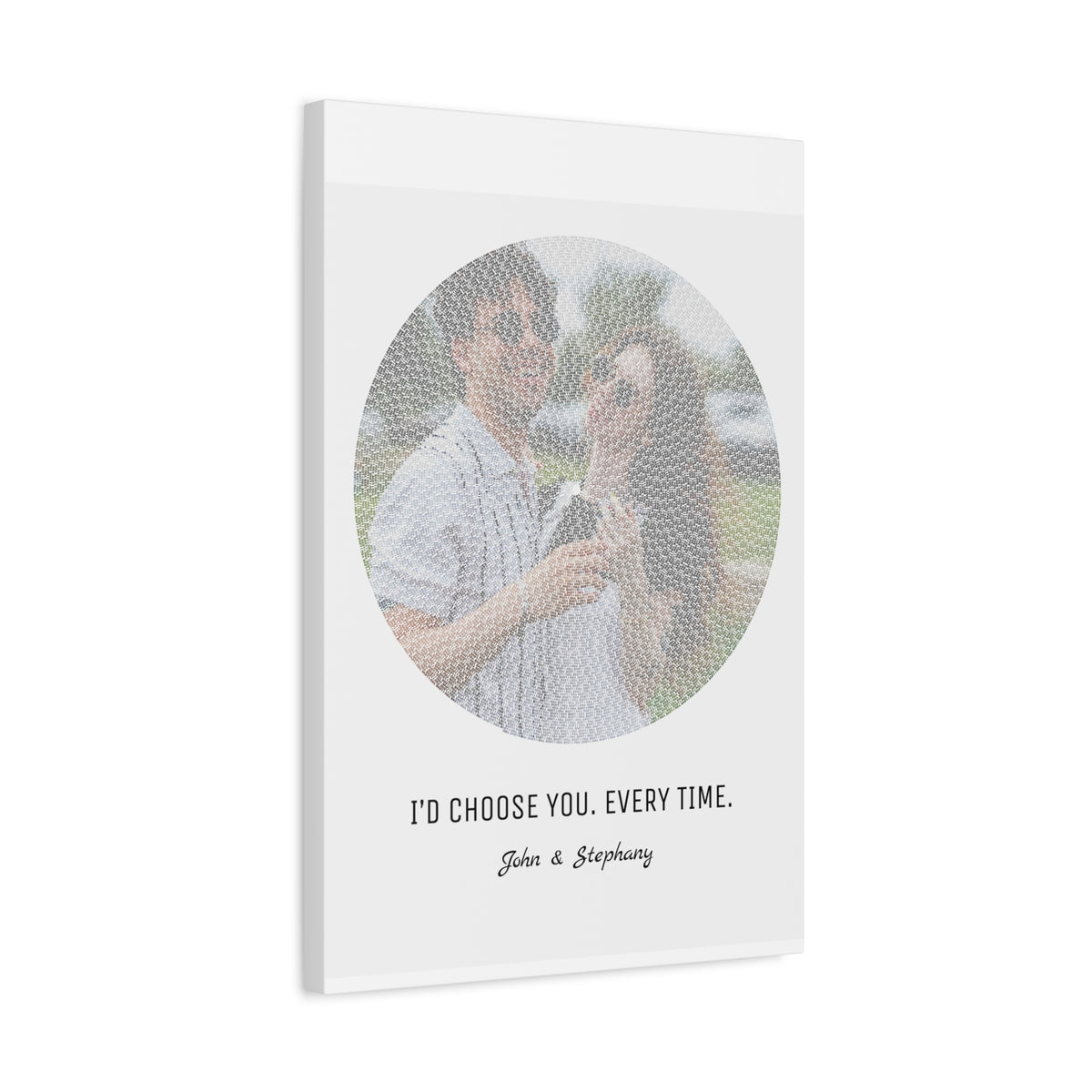 I Love You Custom Photo Canvas