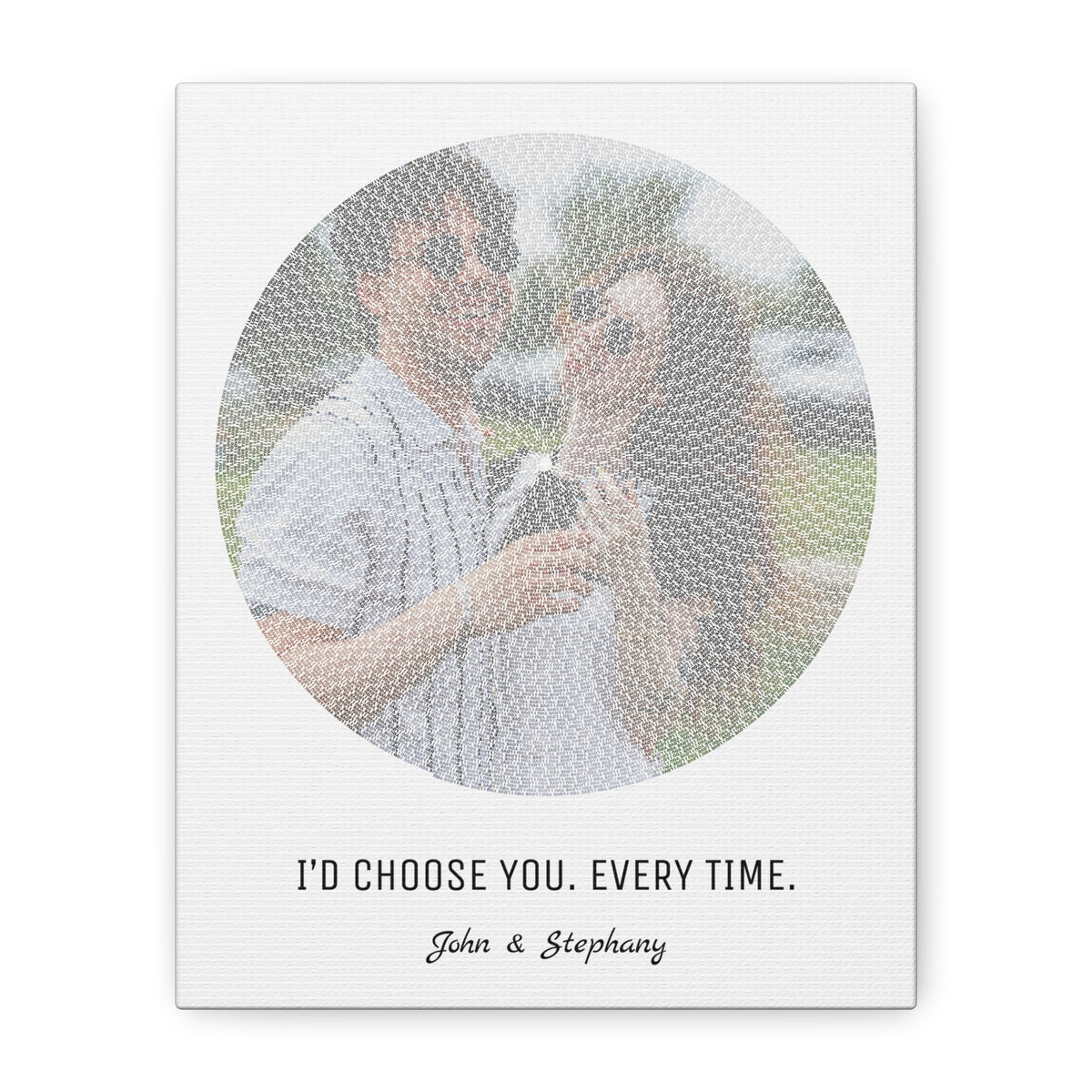 I Love You Custom Photo Canvas