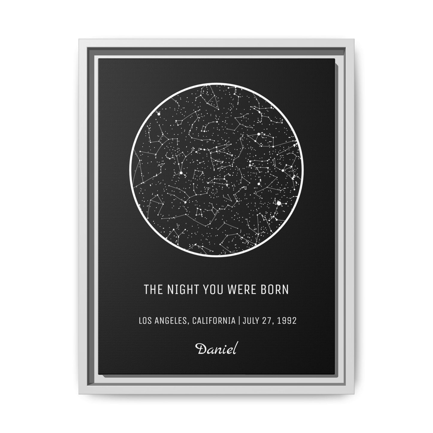 Starry Birthdate Canvas