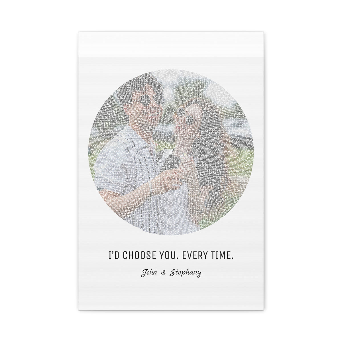 I Love You Custom Photo Canvas