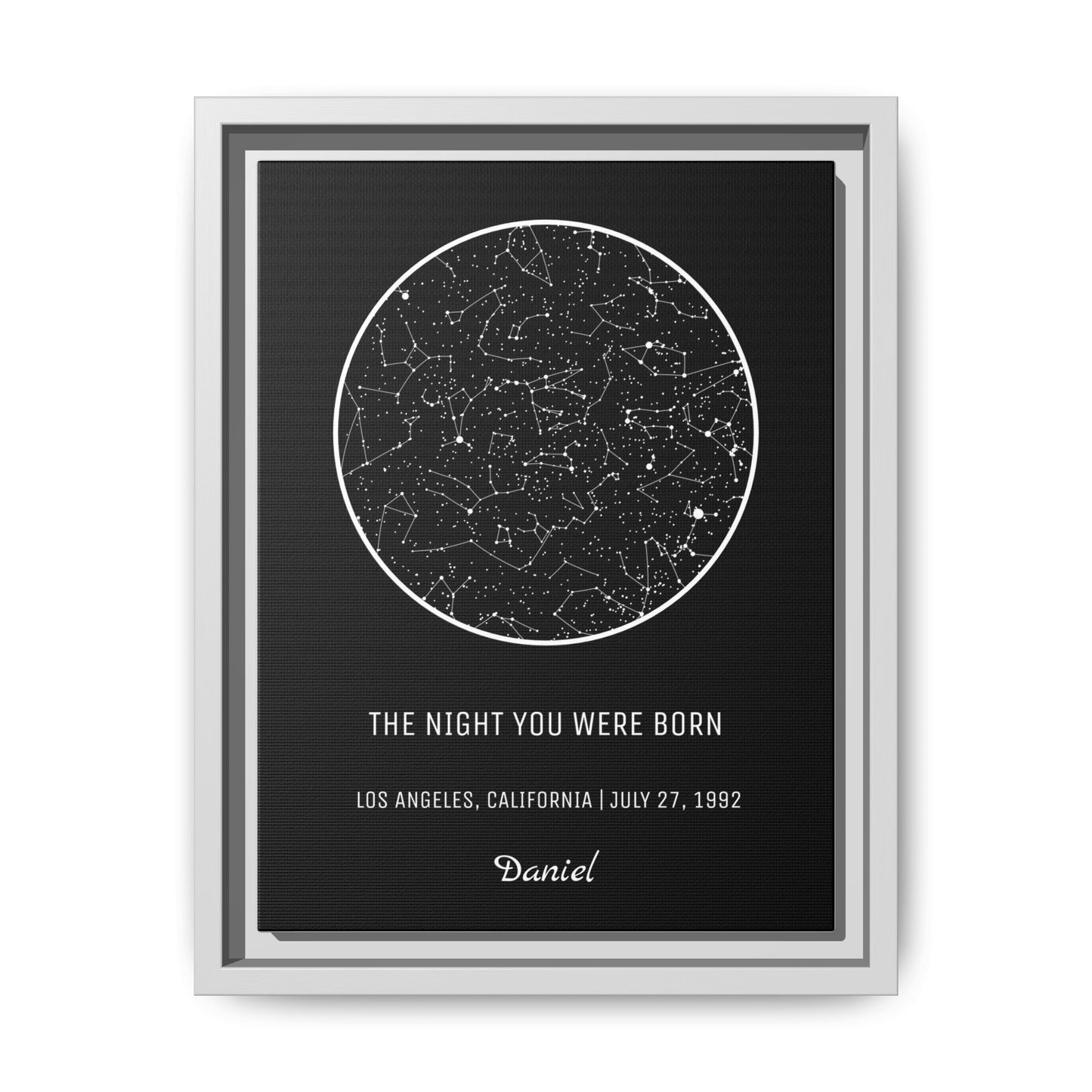 Starry Birthdate Canvas