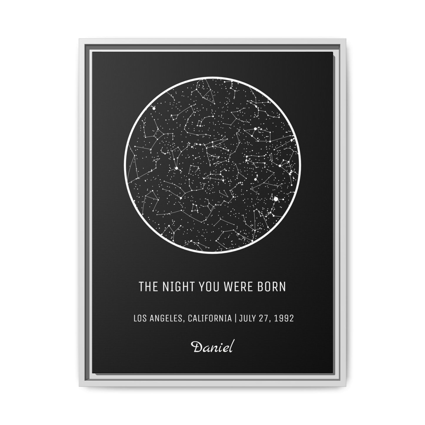 Starry Birthdate Canvas