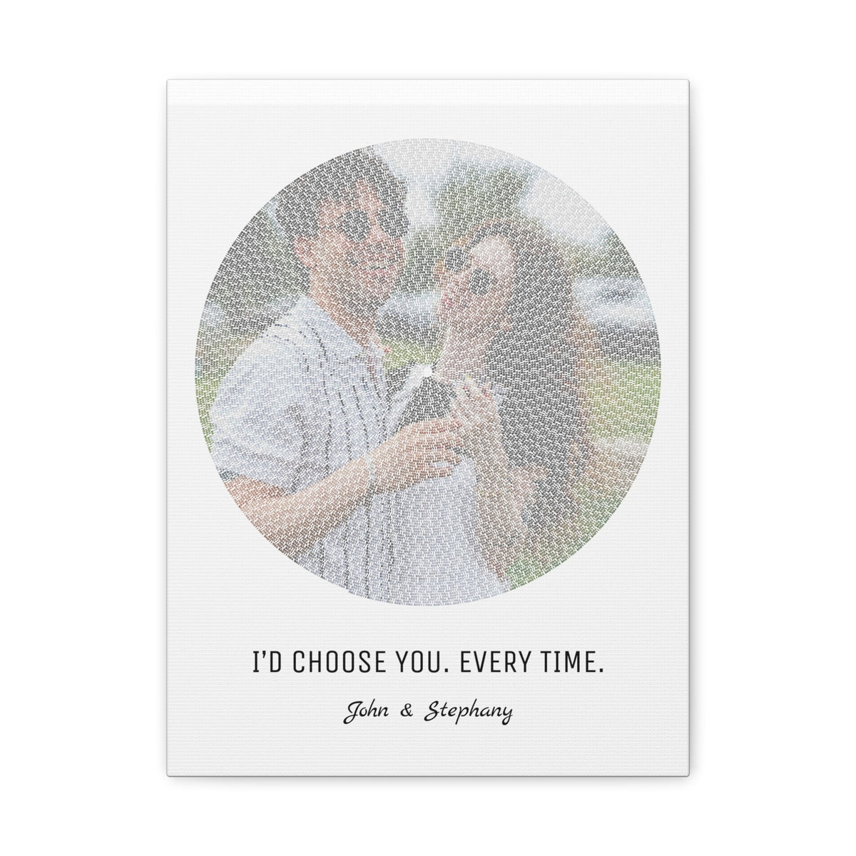 I Love You Custom Photo Canvas